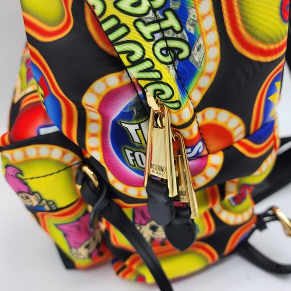 Moschino Couture x Jeremy Scott Slot Machine Fantasy Print Backpack - New $995 - Picture 3 of 8
